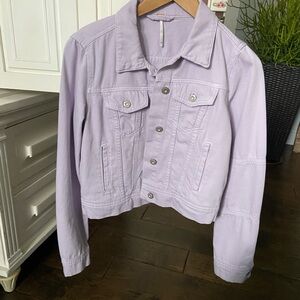 Free People Lavender Denim Jacket